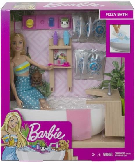 Barbie Vasca da Bagno Playset con Bambola Bionda e Accessori, Giocattolo per Bambini 3+ Anni. Mattel (GJN32) - 7