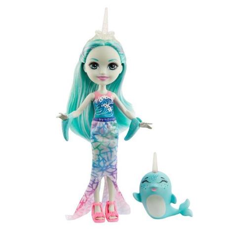 ENCHANTIMALS Snowy Valley Naddie Narwhal 15 cm e Sword Doll