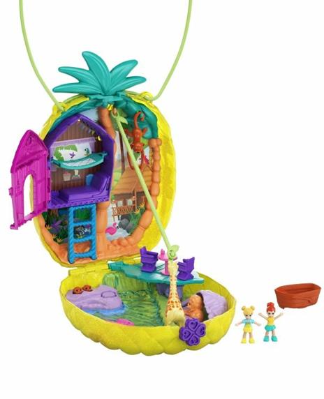 Polly Pocket Cofanetto Borsetta dei Segreti Ananas Polly Giocattolo per Bambini 4+Anni, GKJ64 - 4