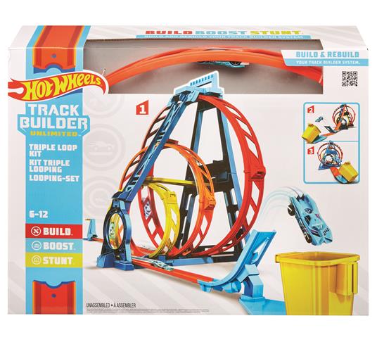 Hot Wheels Track Builder, Playset Pista Triple Loop, Giocattolo per Bambini  4+ Anni. Mattel (GLC96) - Hot Wheels - Macchinine - Giocattoli | IBS
