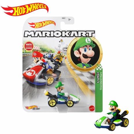 Mattel Hot Wheels Die-Cast Mario Kart Luigi Kart Standard Kart - 5