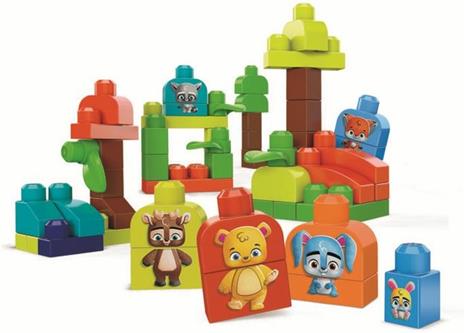 Mega Bloks First Builders Amici del Bosco Bio, Contiene 70 Blocchi da Costruzione, Eco-Sostenibili, Giocattolo per Bambini 1+ Anni, GMB63 - 4