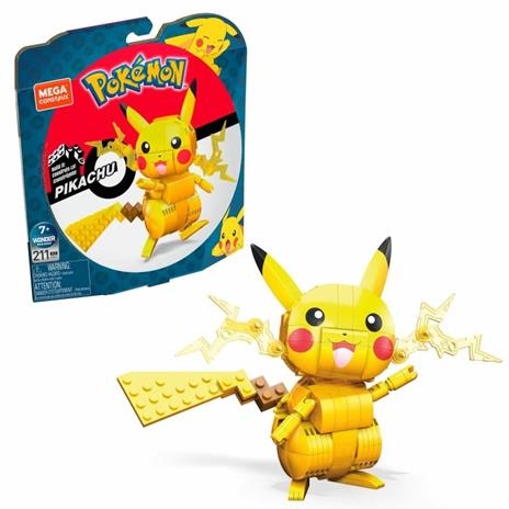Mega Construx Pokemon Pikachu da Costruire, 10 cm Giocattolo per Bambini 6+Anni, GMD31 - 7