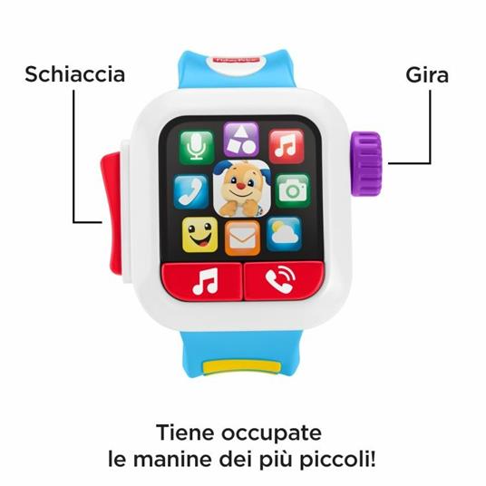 Fisher-Price Smart Watch Scopri e Impara, Insegna Numeri e Colori,  Giocattolo per Bambini 6+ Mesi - Fisher Price - Giochi interattivi -  Giocattoli | IBS