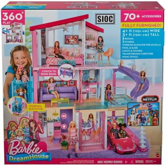 Nuova Casa dei Sogni di Barbie - Barbie - Barbie casa e accessori - Casa  delle bambole e Playset - Giocattoli | IBS