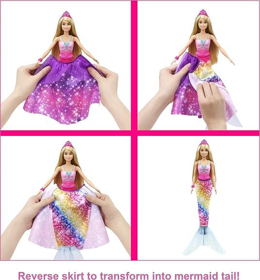 Dreamtopia 2 In 1 Princess To Mermaid Fashion Doll - Mattel - Bambole  Fashion - Giocattoli | IBS