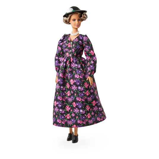 Barbie Bambola Ispirata a Eleanor Roosevelt, da Collezione con piedistallo e Certificato di Autenticità. Mattel (GTJ79) - 6