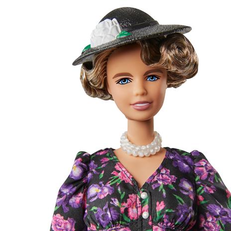 Barbie Bambola Ispirata a Eleanor Roosevelt, da Collezione con piedistallo e Certificato di Autenticità. Mattel (GTJ79) - 8