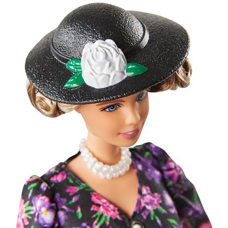 Barbie Bambola Ispirata a Eleanor Roosevelt, da Collezione con piedistallo e Certificato di Autenticità. Mattel (GTJ79) - 9