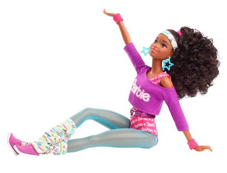 Barbie Rewind 80s Edition Workin 'Out, Bambola Brunette che indossa tuta, scaldamuscoli e accessori per collezionisti - 8