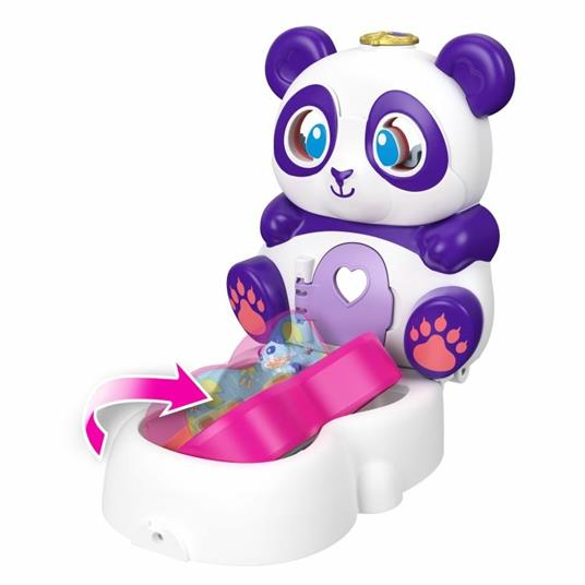 Polly Pocket Cofanetto Flip Panda, con Micro Bambola, Panda e Scomparti a Sorpresa,Giocattolo per Bambini 4+Anni - 3