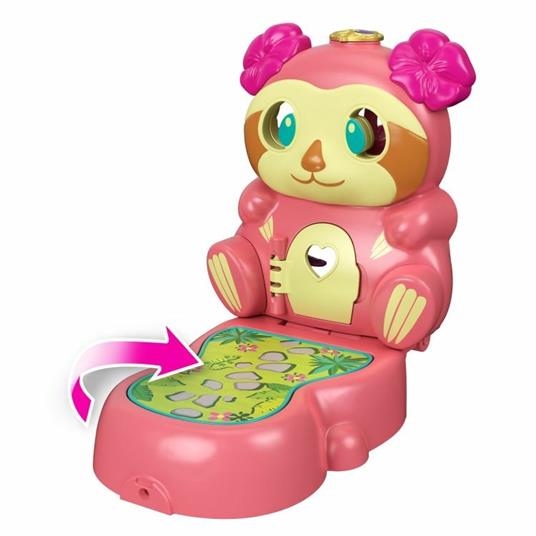 Polly Pocket Cofanetto Flip Bradipo, con Micro Bambola, Bradipo e Scomparti a Sorpresa,Giocattolo per Bambini 4+Anni - 3