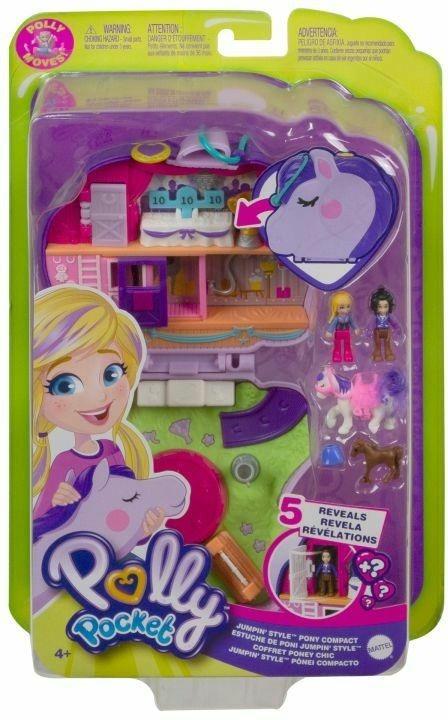 Polly Pocket Cofanetto Maneggio dei cavalli con 2 Micro Bambole, Cavalli e  Accessori, Giocattolo per Bambini 4+Anni, GTN14