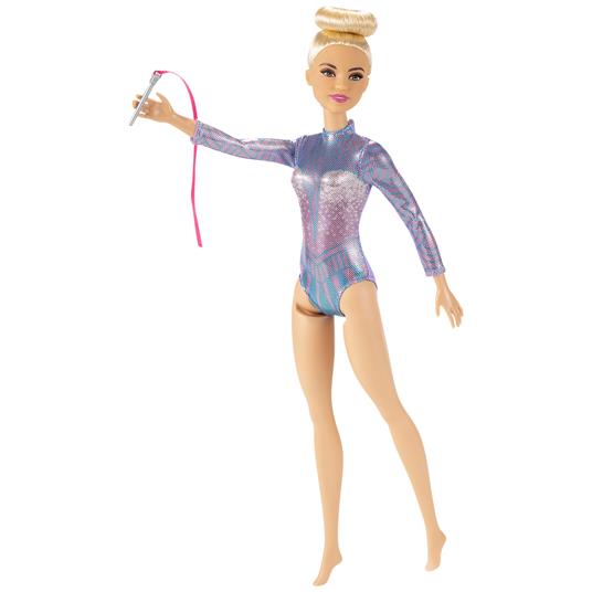 Barbie - Carriera Ginnasta, bambola bionda con coloratissimo body  metallizzato, 2 bastoni e nastro, 3+ anni - Barbie - Bambole Fashion -  Giocattoli