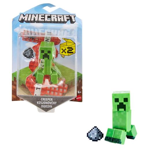 Minecraft - mini action figure testa mob, assortimento personaggi