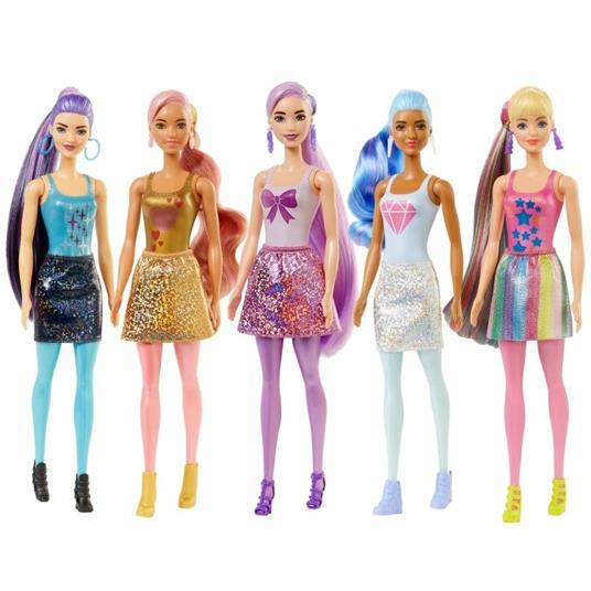 Barbie Color Reveal Serie Metallic Bambola con 7 Sorprese, Assortimento  Casuale, per Bambini da 3+Anni - Barbie - Bambole Fashion - Giocattoli | IBS