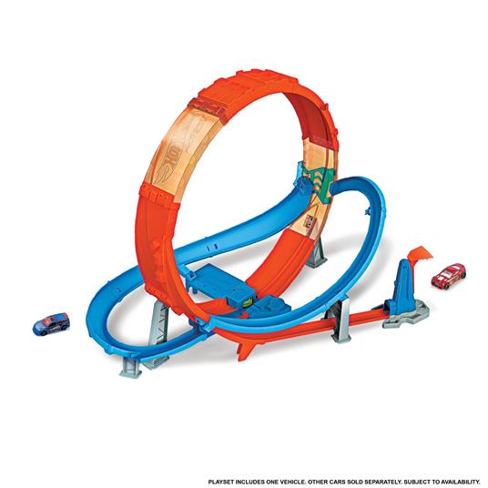 Hot Wheels Schianti Acrobatici del Loop Gigante, Pista con lanciatore e grandissimo loop da 71 cm. Mattel (GTV14) - 4