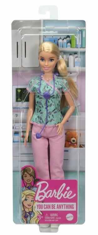 Barbie- Playset con Bambola Infermiera e tanti accessori, giocattolo per bambini 3+anni