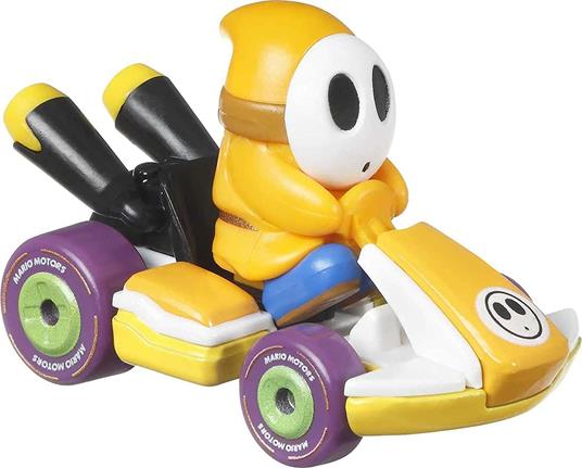 Hot Wheels Mario Kart- ​Confezione di 4 Veicoli con 4 Personaggi alla Guida, Giocattolo per Bambini 3+ Anni, GWB38 - 5