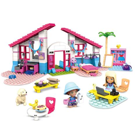 Mega Construx - Barbie Casa di Malibu, Gioco da costruzione con oltre 300 pezzi, 5+ Anni - 3