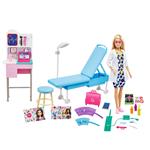 Barbie playset con bambola medico, 20+ accessori medici e tavolo da visita