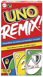 UNO Versione REMIX, Personalizza le Carte e Vinci, Gioco di Carte per la Famiglia7+Anni