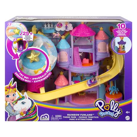 Polly Pocket Lunapark dell'Arcobaleno, Playset con 3 giostre e7 aree di gioco, 25 accessori a sorpresa. Mattel (GYK44) - 10