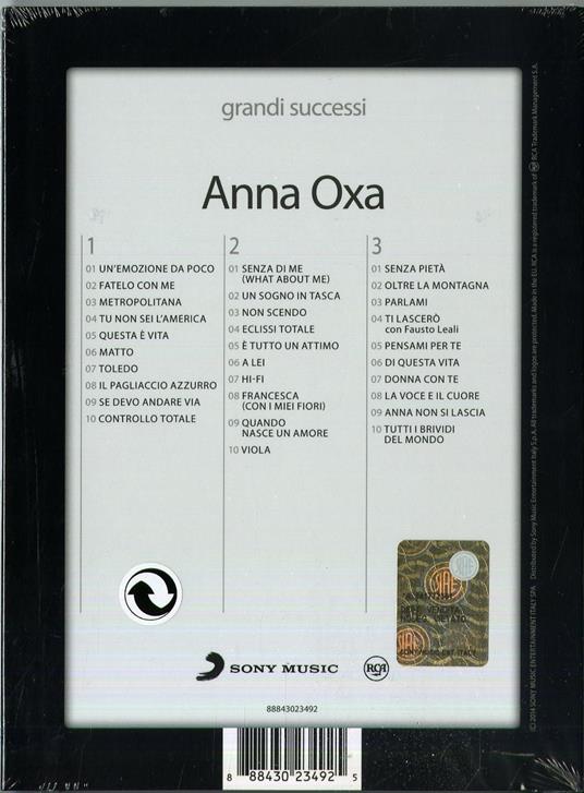 Grandi Successi - CD Audio di Anna Oxa - 2