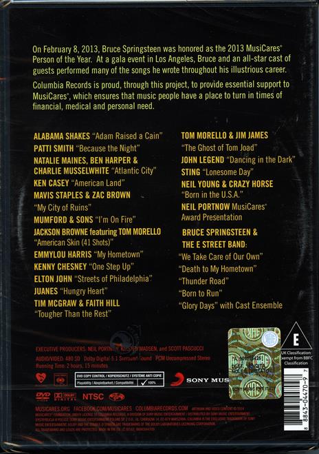 Bruce Springsteen. A MusiCares Tribute To Bruce Springsteen (DVD) - DVD - 2