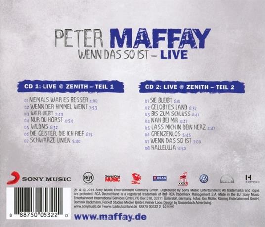 Wenn das so Ist - Live - CD Audio di Peter Maffay - 2