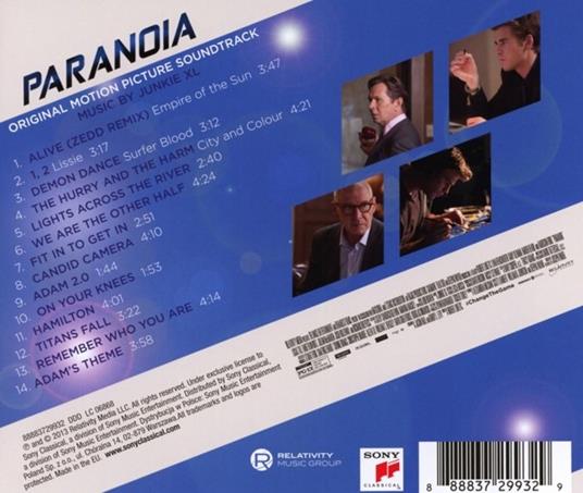 Paranoia (Colonna sonora) - CD Audio di Junkie XL - 2