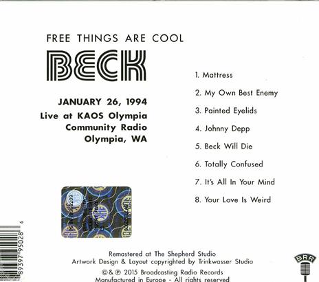 Free Things Are Cool (Digipack) - CD Audio di Beck - 2