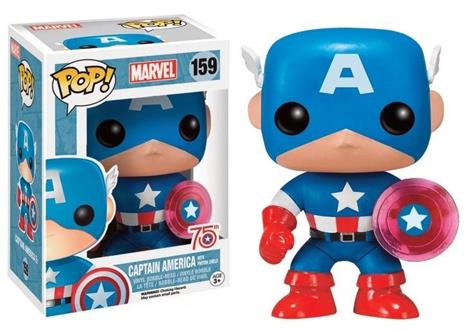 Funko POP! Marvel 75th Anniversary. Captain America with Photon Shield Bobble Head - 3