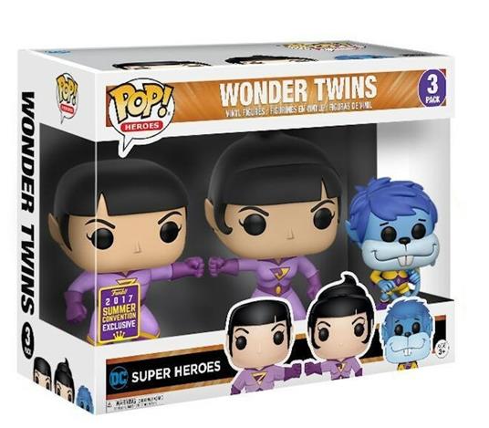 DC Comics POP! Vinyl Figure 3-Pack Wonder Twins Summer Convention Exclusive 9 cm - 3