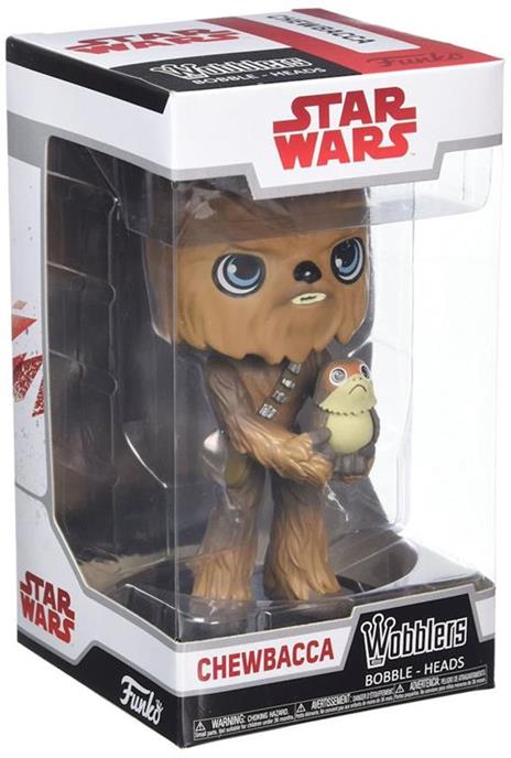 Funko Wacky Wobblers. New Edition Star Wars Episode 8 The Last Jedi. Chewbacca With Porg Bobble Head - 4