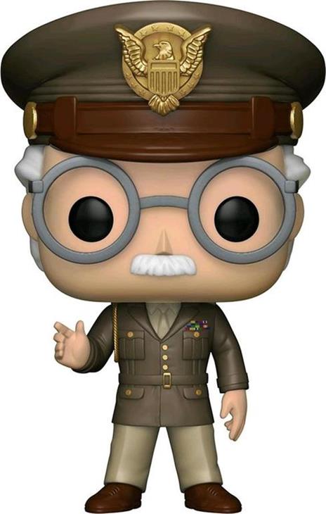 Pop Marvel Captain America Stan Lee Cameo Army General Vinyl Figure New Nuovo