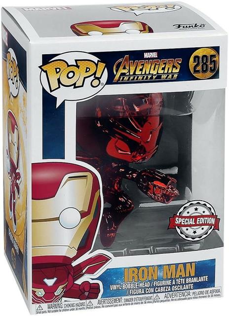 Funko POP! Infinity War. Iron Man (Red Chrome) Vinyl Figure 10cm - 3