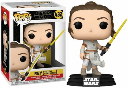 Star Wars Funko Pop! Rey W/Yellow Saber Bobble-Head Vinyl Figure 432