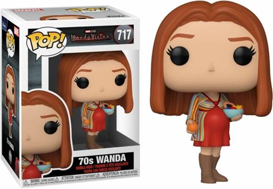 Marvel Funko Pop! Wandavision 70s Wanda Bobble-Head Vinyl Figure 717 - Funko  - TV & Movies - Giocattoli | IBS