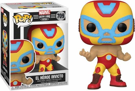 Marvel Funko Pop! Lucha Libre Edition El Heroe Invicto Iron Man Bobble-Head Vinyl Figure 709