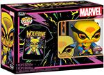 Marvel Wolverine Set Figura Funko Pop 9 cm & T-Shirt Wolverine Black Light