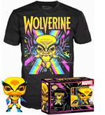 Marvel Wolverine Set Figura Funko Pop & t-Shirt Taglia L Wolverine Black Light