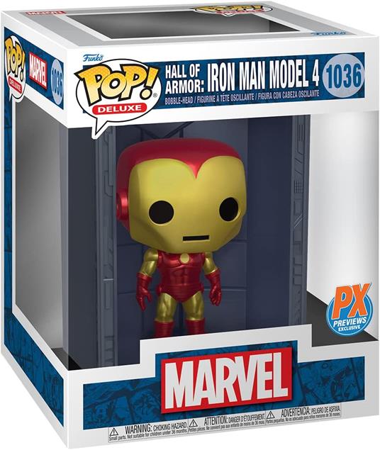 Marvel Pop! Deluxe Vinile Figura Hall Of Armor Iron Man Model 4 Px Esclusiva 9 Cm Funko - 2