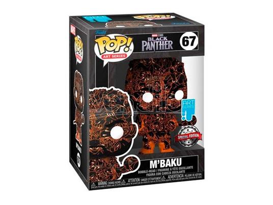 Pop Figura Marvel Black Panther M Baku Artist + Case Esclusiva Funko