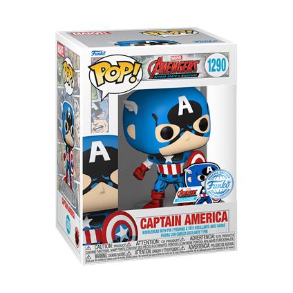 Funko Pop! Vinyl Captain America (With Pin) - Avengers: Beyond Earth'S Mightiest 70128