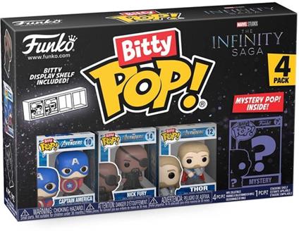 Bitty POP: Marvel- Capt. America 4PK