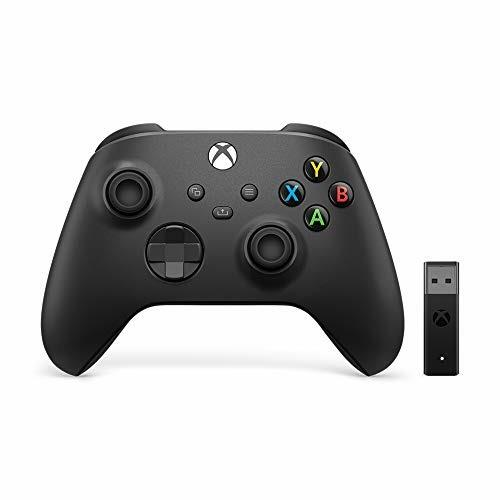 Microsoft Xbox Wireless Controller + Wireless Adapter for Windows 10 Nero  Gamepad PC, Xbox One, Xbox One S, Xbox One X, Xbox Series S, Xbox Series X  - gioco per Console e