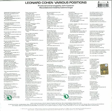 Various Positions - Vinile LP di Leonard Cohen - 2
