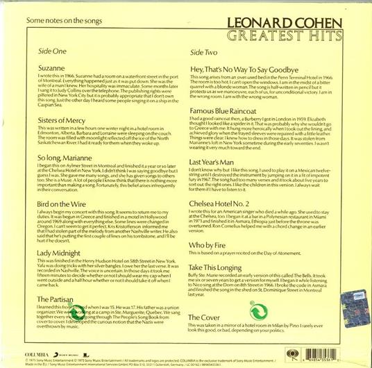 Greatest Hits - Vinile LP di Leonard Cohen - 2