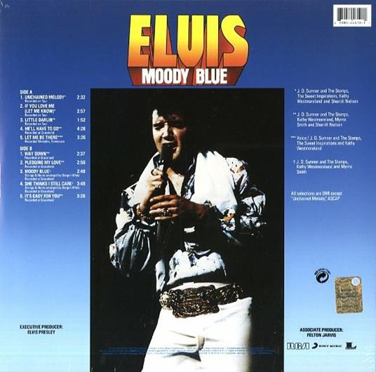 Moody Blue (40th Anniversary Clear Blue Vinyl) - Elvis Presley - Vinile |  IBS